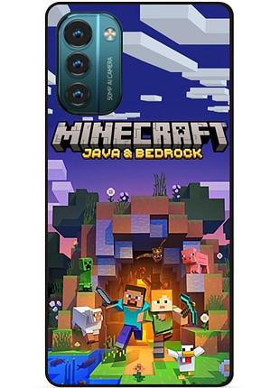 Силіконовий чохол бампер для nokia g21 з картинкою майнкрафт minecraft