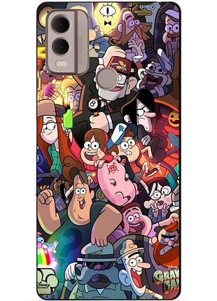 Силіконовий чохол бампер для nokia c22 з малюнком гравіті фолз gravity falls