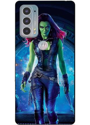 Силиконовый чехол бампер для motorola edge 20 с рисунком гамора стражи галактики gamora