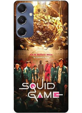 Силиконовый чехол бампер для samsung m34 5g с картинкой игра в кальмара