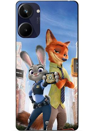 Силиконовый чехол бампер для realme 10 с рисунком джуди зверополис zootopia
