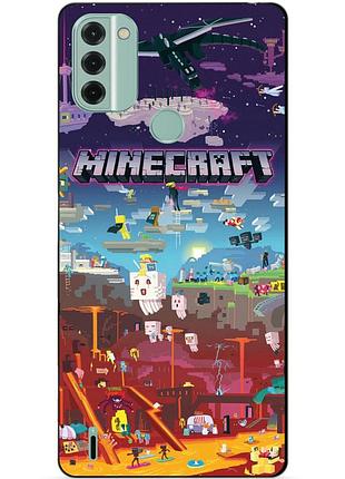 Силіконовий чохол бампер для nokia c31 гра minecraft майнкрафт