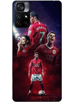 Силіконовий бампер чохол для xiaomi poco m4 pro 5g з малюнком ronaldo mu