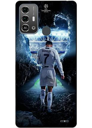 Силіконовий бампер чохол для zte blade a53 pro з малюнком ronaldo роналдо