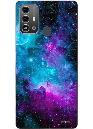 Силиконовый бампер чехол для zte blade a53 pro с рисунком галактика космос