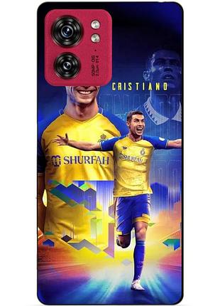 Силиконовый чехол бампер для motorola edge 40 с рисунком роналдо аль наср ronaldo