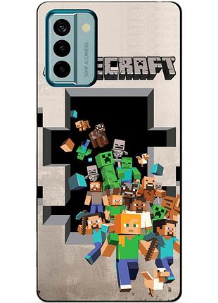 Силіконовий чохол бампер для nokia g22 з картинкою minecraft майнкрафт