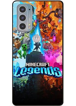 Силиконовый чехол бампер для motorola edge 20 игра майнкрафт minecraft