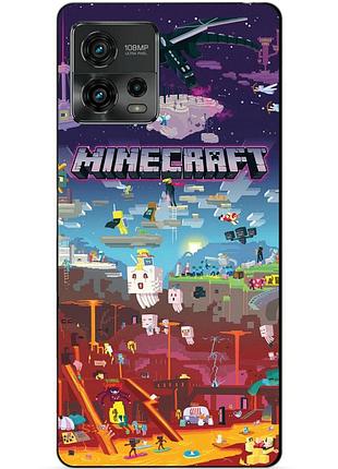 Силіконовий чохол бампер для motorola moto g72 гра minecraft майнкрафт