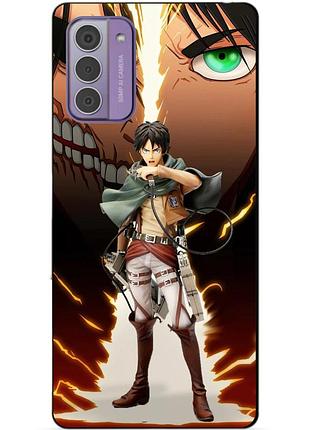 Силиконовый чехол бампер для nokia g42 с рисунком атака титанов attack on titan