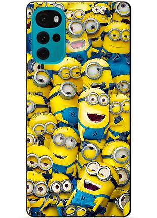 Силіконовий чохол бампер для motorola moto g22 з малюнком міньйони minion