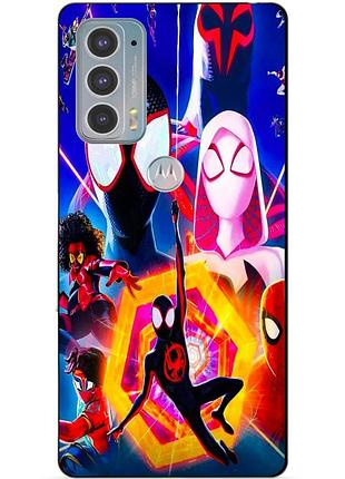 Силіконовий чохол бампер для motorola edge 20 з картинкою spider man людина-павук