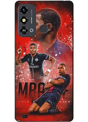 Силіконовий бампер чохол для zte blade a53 з малюнком мбаппе псж mbappe