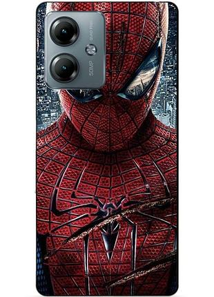 Силиконовый чехол бампер для motorola moto g14 человек паук spider man