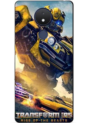 Силиконовый чехол бампер для nokia c21 с рисунком bumblebee бамблби трансформеры