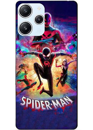 Силиконовый бампер чехол для xiaomi redmi 12 spider man человек паук