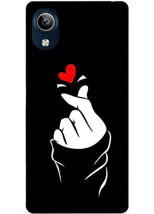 Силіконовий чохол бампер для vivo y1s з малюнком знак кохання