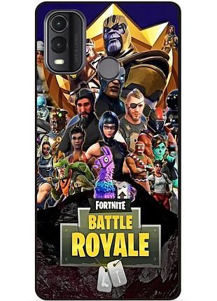 Силиконовый чехол бампер для nokia g11 plus с рисунком фортнайт fortnite