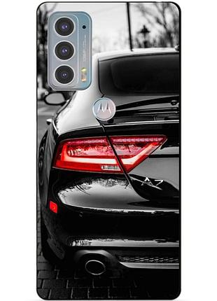 Силиконовый чехол бампер для motorola edge 20 с рисунком audi ауди машина авто