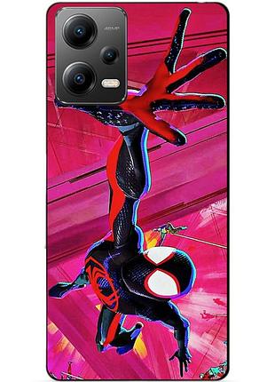Силиконовый бампер чехол для xiaomi poco x5 5g с рисунком spider man человек паук
