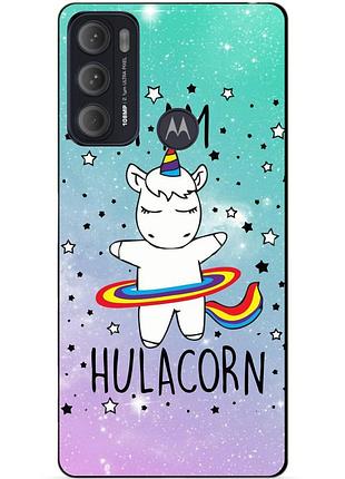 Силиконовый чехол бампер для motorola moto g60 с рисунком единорог пони
