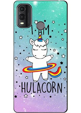 Силиконовый чехол бампер для nokia g11 plus с рисунком единорог пони