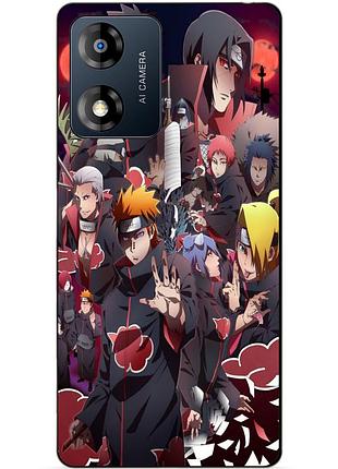 Силиконовый чехол бампер для motorola moto e13 с рисунком наруто naruto аниме
