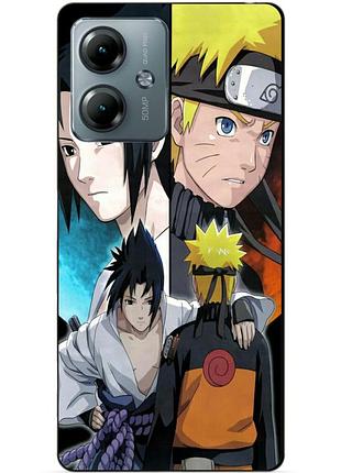Силиконовый чехол бампер для motorola moto g14 с рисунком наруто узумаки naruto