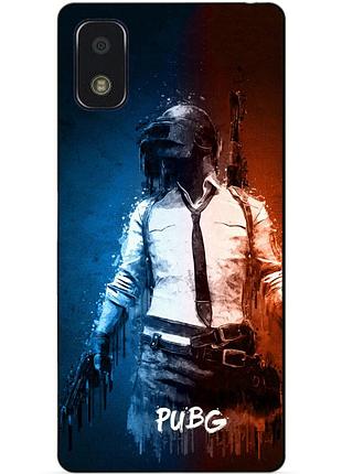 Силиконовый чехол бампер для zte blade l210 с рисунком puвg пабг
