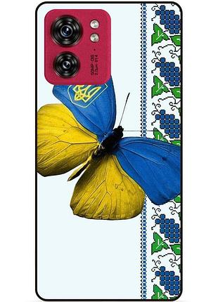 Силіконовий чохол бампер для motorola edge 40 з малюнком метелик україна метелик