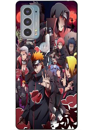 Силиконовый чехол бампер для motorola edge 20 с рисунком наруто naruto аниме
