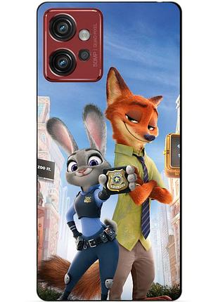 Силиконовый чехол бампер для motorola moto g32 с рисунком джуди зверополис zootopia