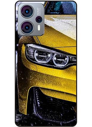 Силиконовый чехол бампер для motorola moto g13 с рисунком bmw бмв машина авто