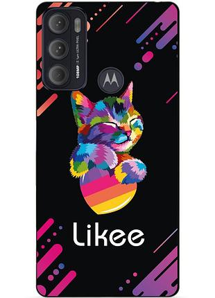 Силіконовий чохол бампер для motorola moto g60 з малюнком likee лайки