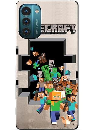 Силіконовий чохол бампер для nokia g11 з картинкою minecraft майнкрафт