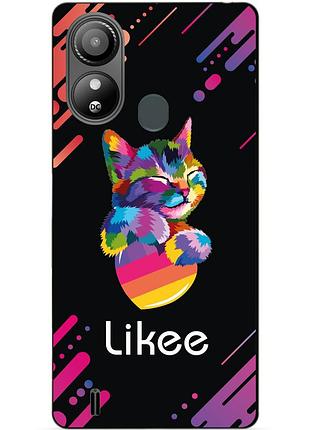 Силиконовый чехол бампер для zte blade l220 с рисунком likee лайки
