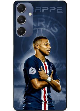 Силиконовый бампер чехол для samsung m34 5g с рисунком мбаппе псж mbappe