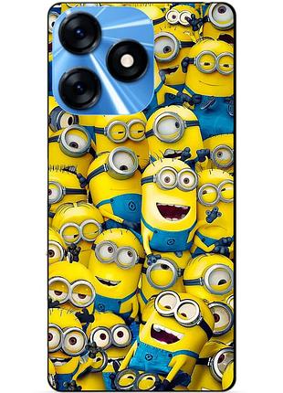 Силиконовый чехол бампер для tecno spark 10 с рисунком миньоны minion
