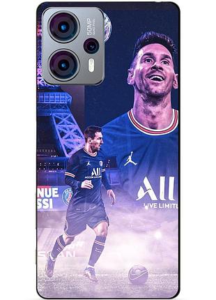 Силіконовий чохол бампер для motorola moto g23 з малюнком messi psg мессі