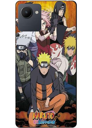 Силиконовый чехол бампер для realme c30s с рисунком naruto наруто аниме