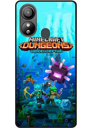 Силиконовый чехол бампер для zte blade l220 с рисунком майнкрафт minecraft