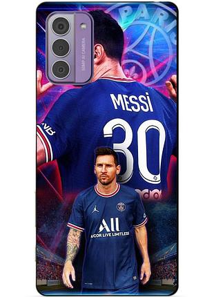 Силиконовый чехол бампер для nokia g42 с рисунком месси псж messi