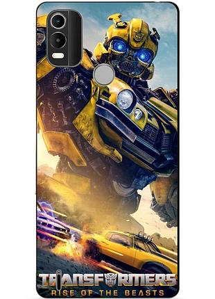 Силиконовый чехол бампер для nokia c21 plus с рисунком bumblebee бамблби трансформеры