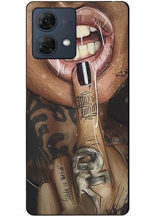 Силиконовый чехол бампер для motorola moto g84 с рисунком swag
