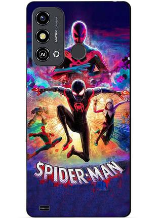 Силиконовый чехол бампер для zte blade a53 spider man человек паук