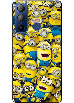 Силіконовий чохол бампер для tecno pop 5 lte з малюнком міньйони minion