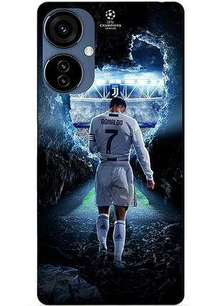 Силіконовий чохол бампер для tecno camon 19 neo з малюнком ronaldo роналдо
