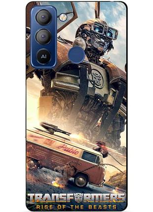Силиконовый чехол бампер для tecno pop 5 lte с рисунком уилджек трансформеры