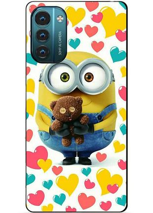 Силиконовый чехол бампер для nokia g11 с рисунком миньон боб minion
