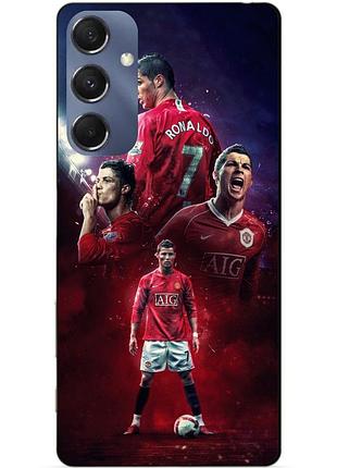 Силіконовий чохол бампер для samsung m34 5g з малюнком ronaldo mu роналдо